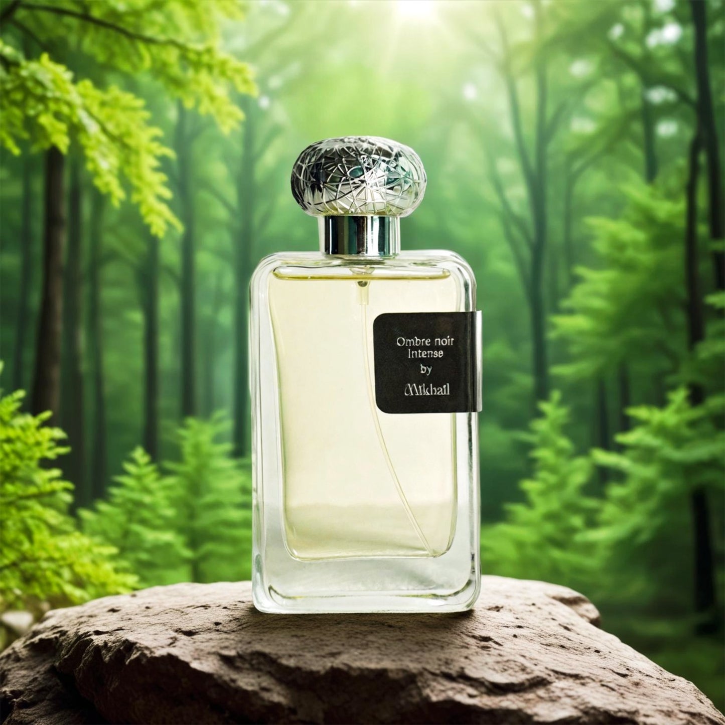 Ombre Noir Intense by Mikhail 100ml | Bold & Sophisticated Masculine Eau de Parfum | Fresh Violet Leaf, Cedar, Jasmine Sambac, and Orris | Rich Leather, Woody Notes, and Tobacco