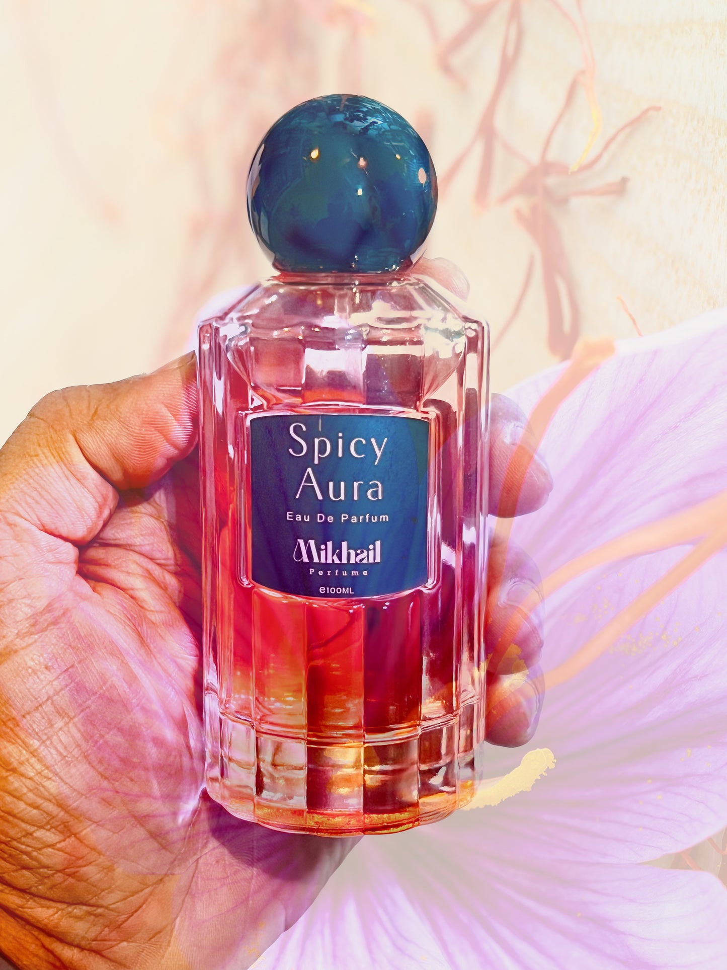 Spicy Aura by Mikhail | Bold & Sophisticated Woody Spicy Perfume for Women | Long-Lasting Eau de Parfum with Warm & Intense Notes | Alluring & Seductive Fragrance for Confident Women