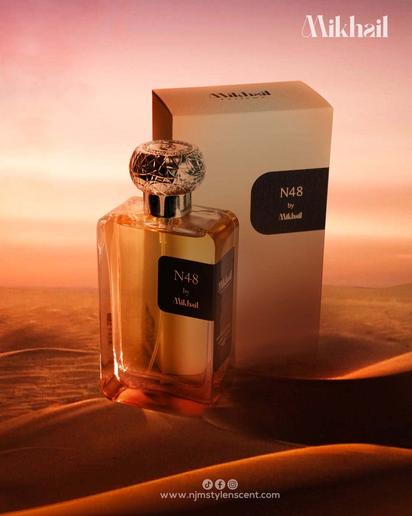 N48 by Mikhail – 100ml Oriental Woody Male Perfume | Elegant & Captivating Fragrance for Men and Women | Long-Lasting Perfume for All Occasions | Sophisticated & Mesmerizing Scent