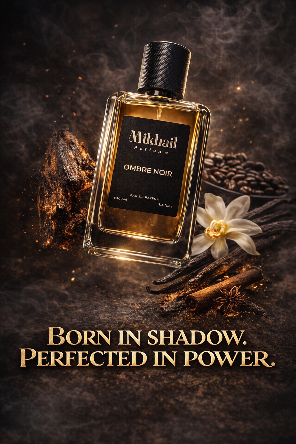 Ombre Noir Intense by Mikhail 100ml | Bold Men's EDP | Long Lasting