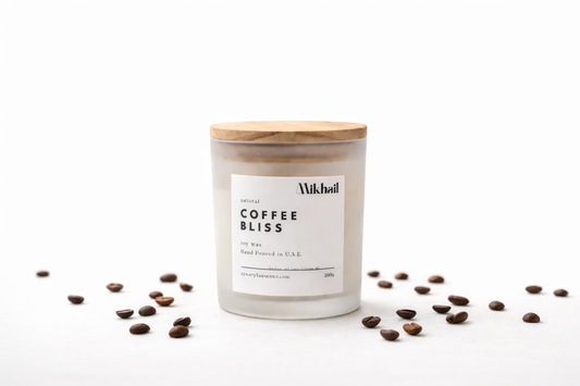 Coffee Bliss Natural Soy Wax Scented Candle by Mikhail | 220g