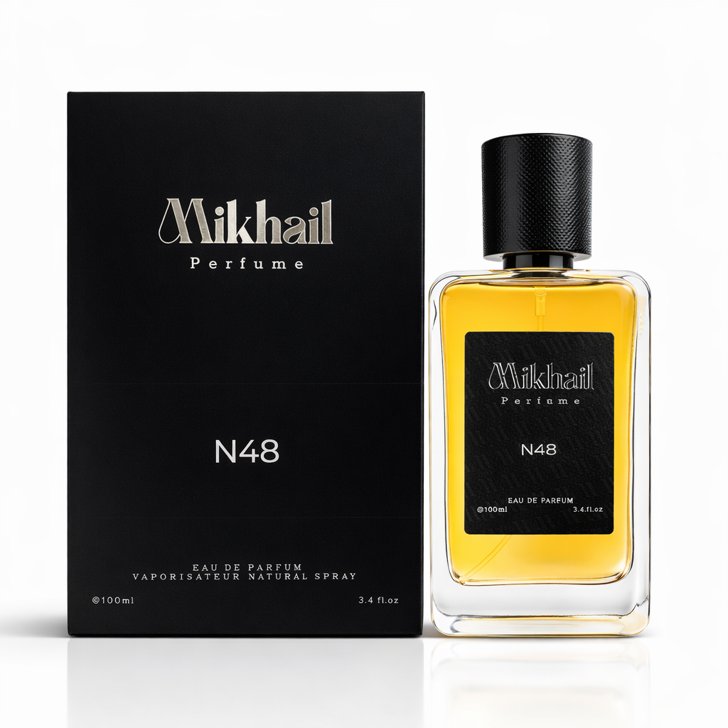 N48 by Mikhail – 100ml Oriental Woody Male Perfume | Elegant & Captivating Fragrance for Men and Women | Long-Lasting Perfume for All Occasions | Sophisticated & Mesmerizing Scent
