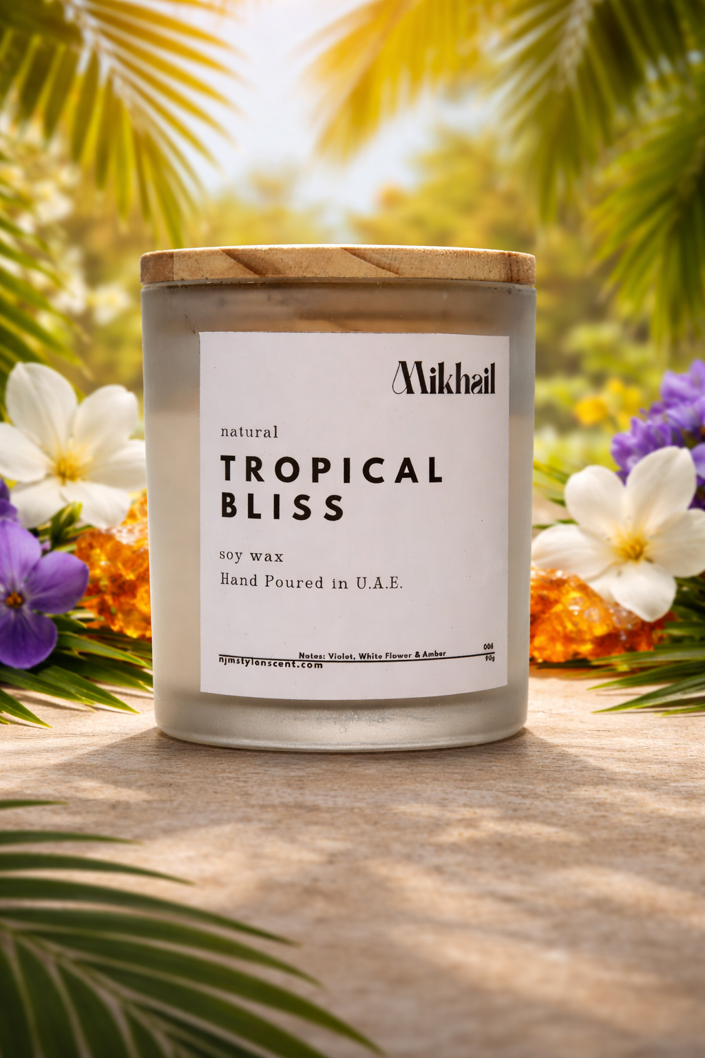 Tropical Bliss by Mikhail – Natural Soy Wax Scented Candle