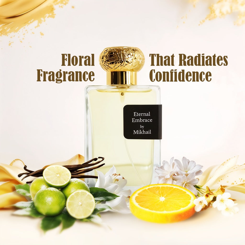 Eternal Embrace by Mikhail | 100ML | For Her – A Fresh and Zesty Blend of Floral Notes | Long-Lasting |Captivating Ladies’ Perfume Perfect for Every Occasion