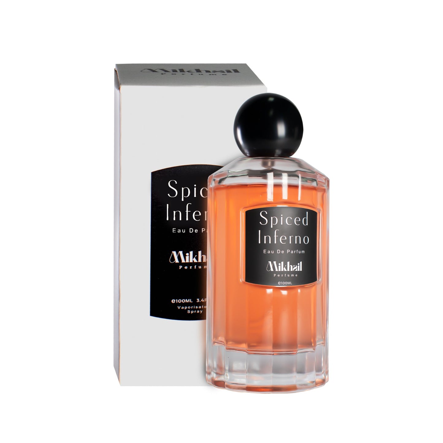 Spiced Inferno by Mikhail | Bold & Sophisticated Woody Spicy Fragrance for Men | Long-Lasting Eau de Parfum with Fiery Spices & Rich Earthy Notes | Perfect for Confident & Charismatic Men