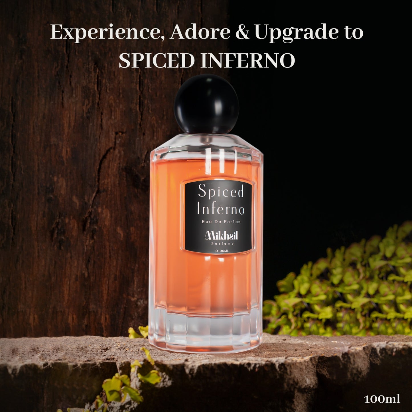 Spiced Inferno by Mikhail | Bold & Sophisticated Woody Spicy Fragrance for Men | Long-Lasting Eau de Parfum with Fiery Spices & Rich Earthy Notes | Perfect for Confident & Charismatic Men