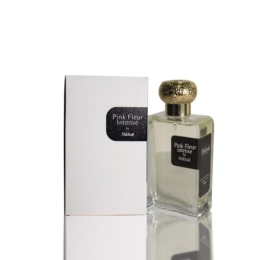 Pink Fleur Intense by Mikhail 100ml | Floral Citrus Perfume for Women | Fresh Amber, Cedar, and Chinese Osmanthus | Green Lilac, Musk, and Peony Heart Notes | Vibrant Tea Leaf