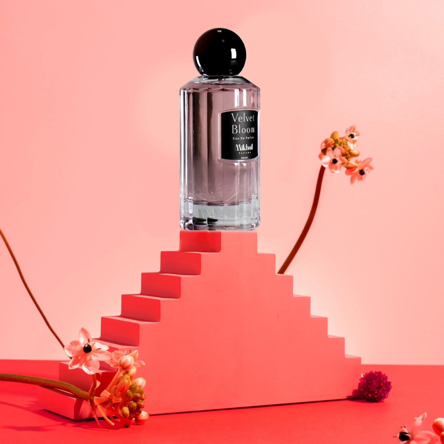 Velvet Bloom by Mikhail | Sophisticated Floral Perfume for Women | 100 ML| Fresh Litchi, Rhubarb, Bergamot & Nutmeg | Long-Lasting, Elegant Eau de Parfum