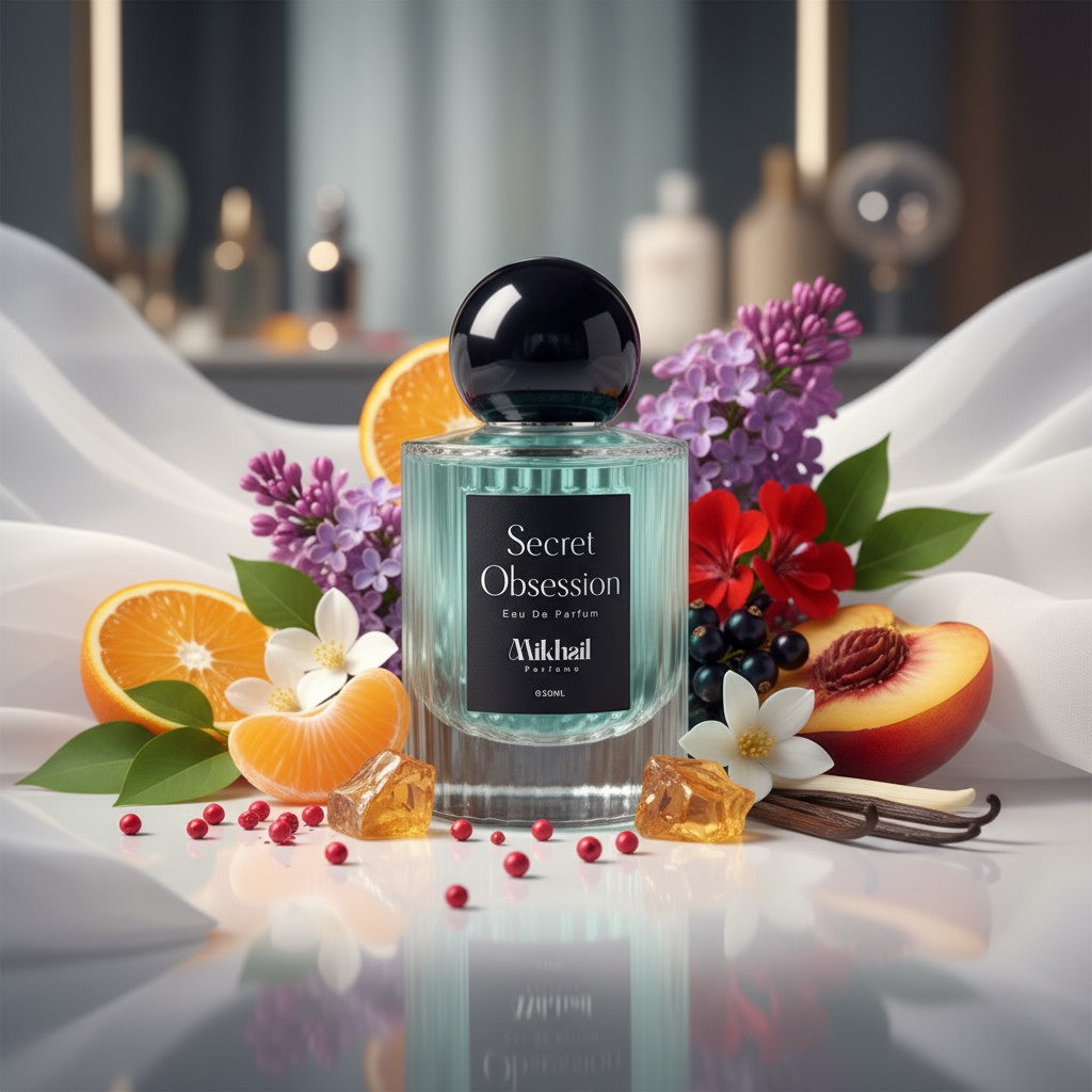 Secret Obsession by Mikhail | 50 ML | Unisex Perfume – Spicy Floral Eau de Parfum for Men & Women – Long-Lasting Fragrance with Amber, Vanilla & Musk – Bold, Sensual Scent for Day & Night